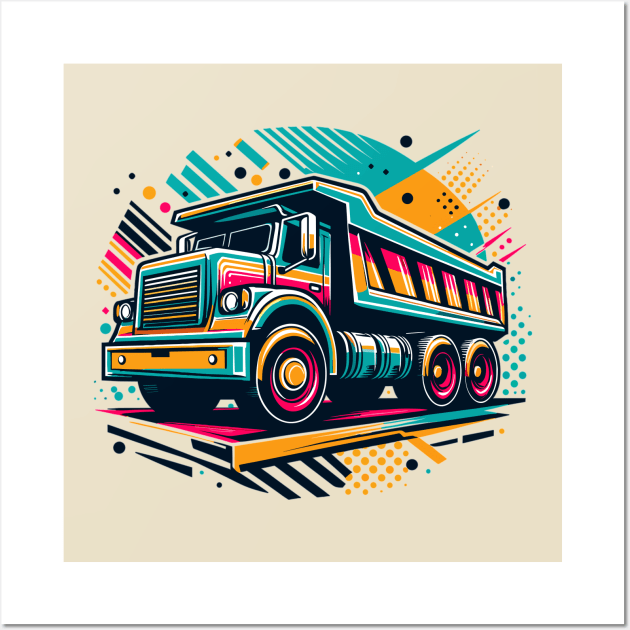 Dump truck Wall Art by Vehicles-Art